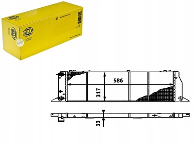 HEL8MK376714571 радиатор двигателя hella 893121253a 811121251e 8111