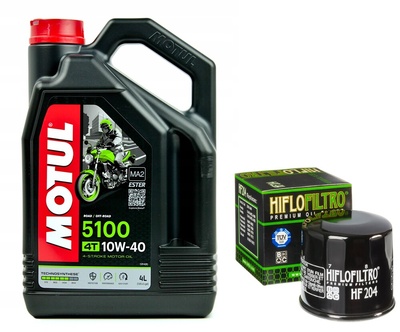 104068 масляный motul 5100 10w40 4l . фильтр hf204 , triumph 865 thruxton , 07 - 15r.