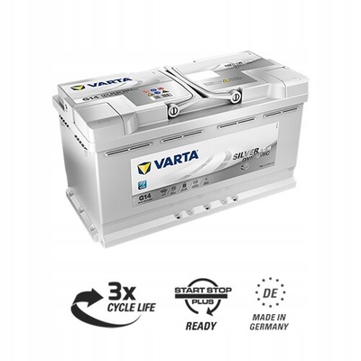595901085D852 аккумулятор varta сильвер agm g14 95ah 850a кельце