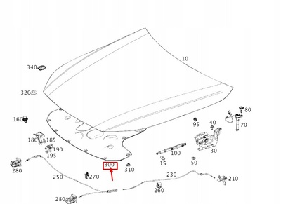 A2136820126 mercedes - benz cls c257 engine hood damping