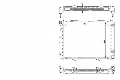 53866 nrf радиатор двигателя мерседес 190 w201 2.0d / 2.5