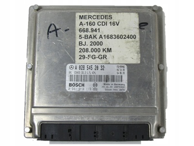 A0285452032 экю мерседес а w168 1.7 cdi 0281010119