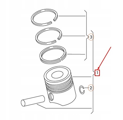 03C107065CK audi a1 8x engine piston complete