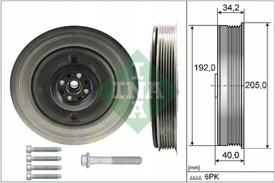 544050420 шкив вала volvo v70 iii v90 ii t5 d2 d3 d4