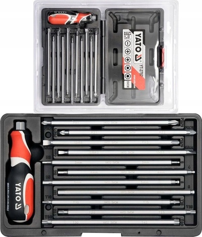 Yato wkrętak śrubokręt сменные наконечники плоский krzyżowy torx hex imbus 22e