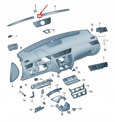 5E08577171QB skoda октавия 5e mk3 loudspeaker cover 5e0857717 1qb