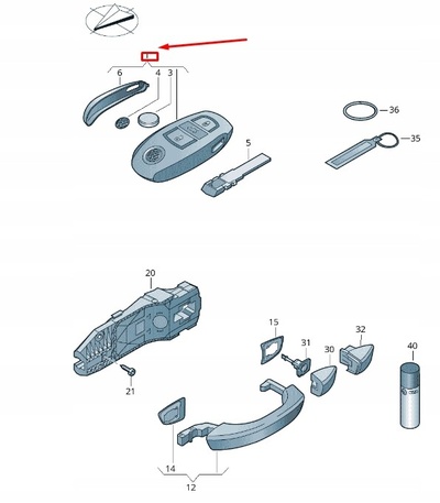 7P6959754ASIRZ volkswagen touareg 7p mk2 key sender unit 315mhz