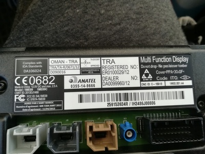 259153934R дисплей экран монитор навигации renault зои i 2013 - 2019
