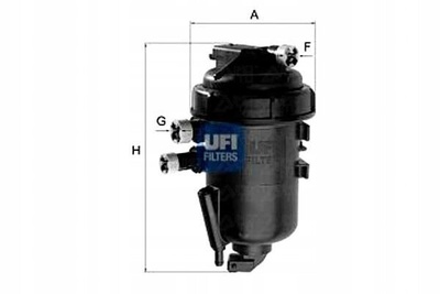 92284958 фильтр топлива 55.125.00 ufi opel astra h signum vectra c , saab 9 - 3 ii
