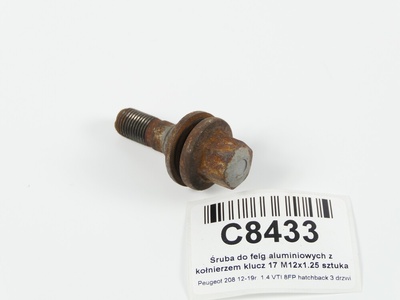 Болт булавка колёсные диски алюминиевой peugeot 208 1 i 308 3008 5008 citroen c3 c4