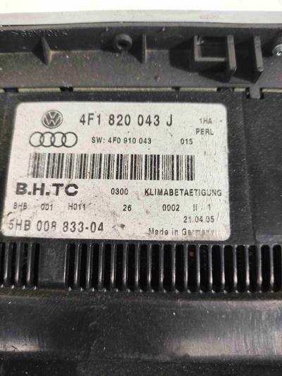 4F1820043J Блок управления печки/климат-контроля Audi A6 C6(2004-2011) 2006