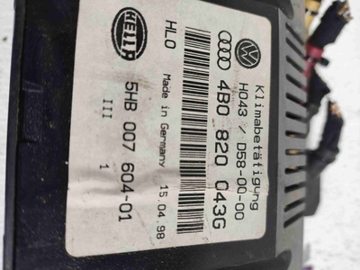 4B0820043G Блок управления печки/климат-контроля Audi A6 C5(1997-2004) 1998