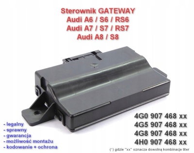 4G0907468 AUDI A8 S8 STEROWNIK GATEWAY 4H0907468AF / 468AC