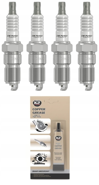 T20TT 4× свеча зажигания denso smar miedziowy k2 copper grease 20 г