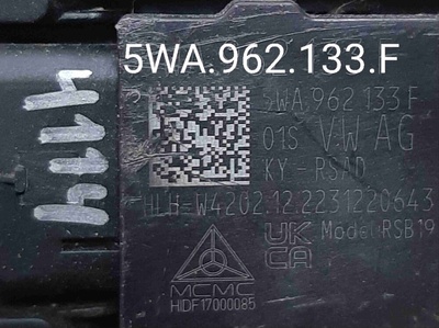 5WA962133F Блок управления бесключевым доступом Volkswagen ID.3 2020-2024 2022 , 10A971858A