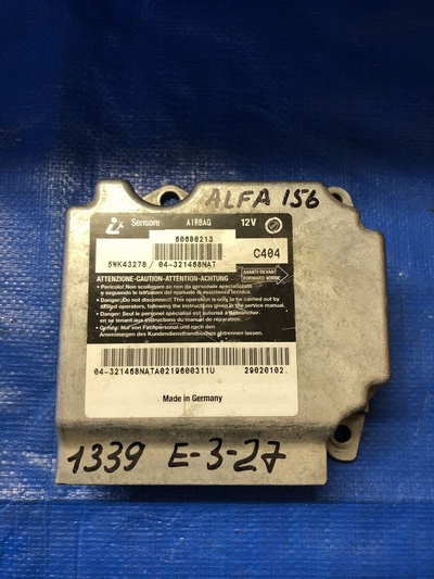 60680213 Блок управления AIR BAG Alfa Romeo 156 I рестайлинг (2002—2003) 932 932A 1 поколение 2003