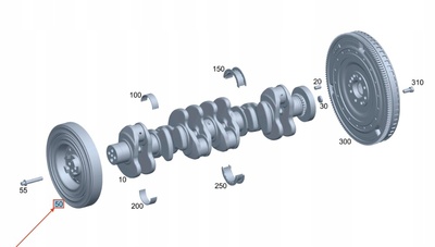 A2560300003 мб s w222 engine crankshaft vibration damper