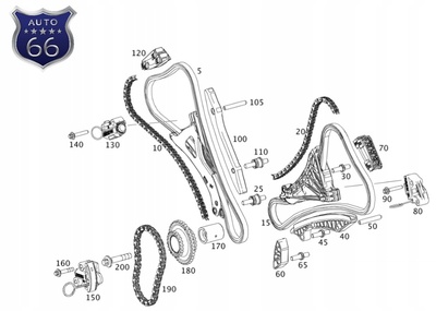 A2780501600 комплект ремня грм в сборе мерседес m278 4.7 5.5 v8 cls s