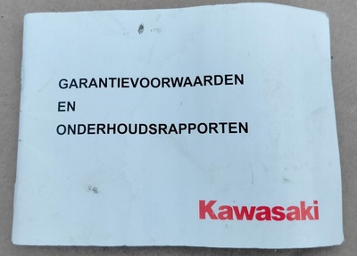 4555439 Книга книжка карта gwarancyjna kawasaki zr750m7f