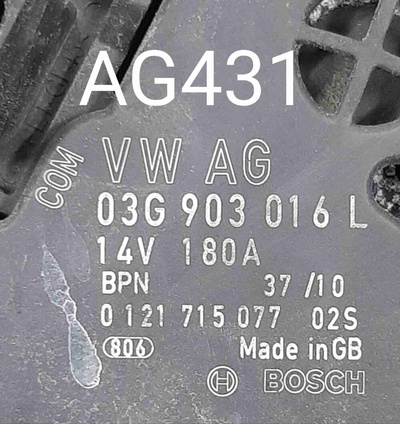 03G903016L Генератор Audi A6 C6 рестайлинг (2008—2011) 2010