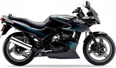 Naklejki fooqs на motocykl kawasaki gpz 500s 1998 - 2001 czarno - zielony h8