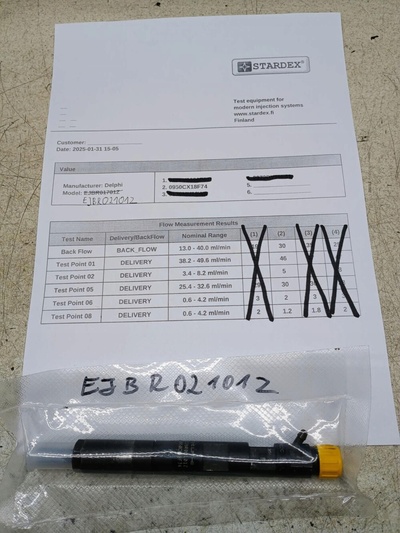 EJBR02101Z форсунки delphi renault 1.5 dci проверенный