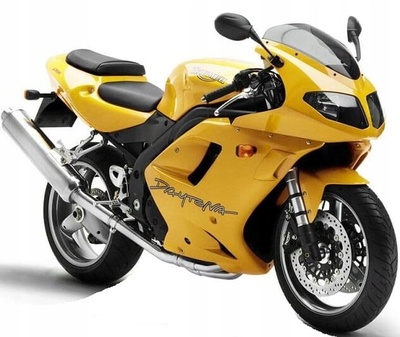 Naklejki fooqs motocykl triumph daytona 955i 2004 - 2006 желтый