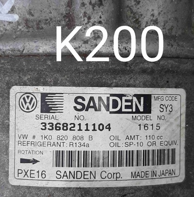 1K0820808B Компрессор кондиционера Volkswagen Passat B6 (2005—2010) 2007