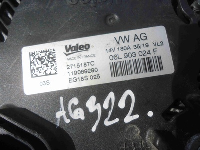 06L903024F Генератор Audi A4 B9 рестайлинг (2019—2023) 2019