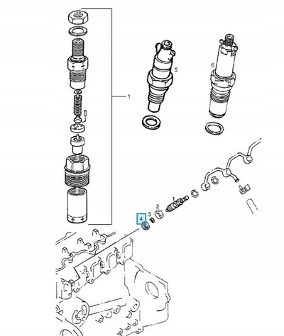 94158676 уплотнитель подкладка инжектора opel 1 , 5td 1 , 7td