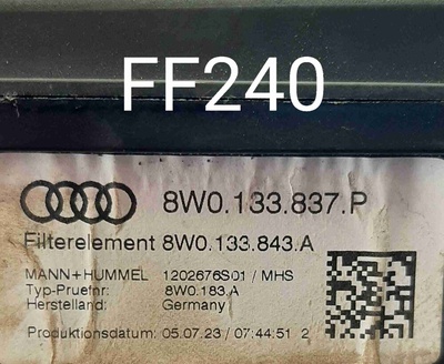 8W0133837P Корпус воздушного фильтра Audi A4 B9 рестайлинг (2019—2023) 2023 , 8W0133843A