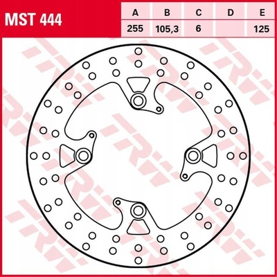 MST444 trw диск тормозной
