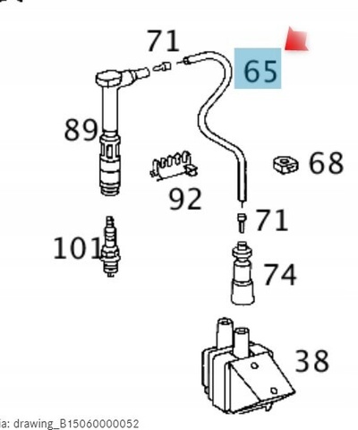 A1101591818 комплект проводов зажигания mercedes - benz oe