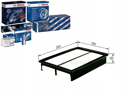 BOS1987429166 BOSCH FILTR POWIETRZA 96314494 ALA1903 AP399