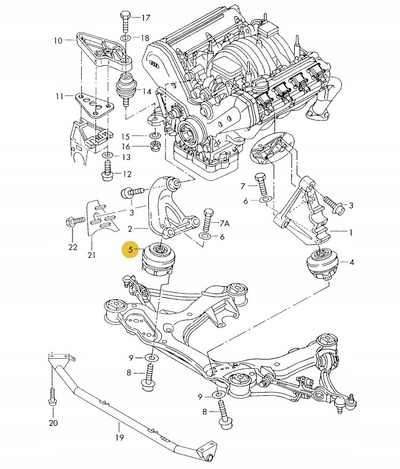 4D0199381AA оригинальный подушка двигателя правый audi a8 d2 v8 abz aem agh ahc akg