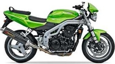 Naklejki fooqs motocykl triumph speed triple 955i 2000 зеленый