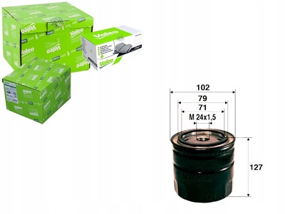VAL586044 VALEO FILTR OLEJU MO436 TO140 LF3608 1213438