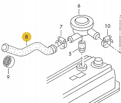 028103493AE volkswagen oe провода маслоотделителя маслоотделитель vwaudi