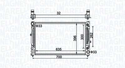 350213185500 magneti marelli радиатор , системы охлаждения двигателя