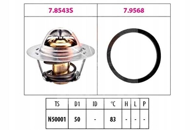 FAC7.8543ZS1 TERMOSTAT FACET 8200772990 8200479402 1880543 5805