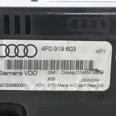 4F0919603 Экран навигации audi a6 4f2 , c6 2.0l дизель 100kw 2007