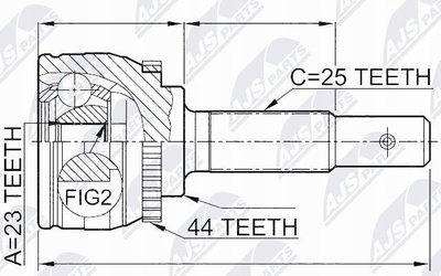 NPZNS072 шрус внешний nissan almera 1.8 03 - / abs=44