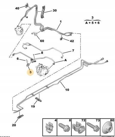 9801964880 датчик температуры топлива peugeot oe