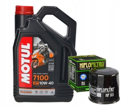 HF303 комплект масляный motul 7100 10w40 4l kawasaki zx1000 zx - 10r 06 - 20