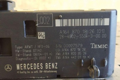 A1648701826 блок крышки багажника tylnej mercedes - benz м w164 3.0l дизель 165kw