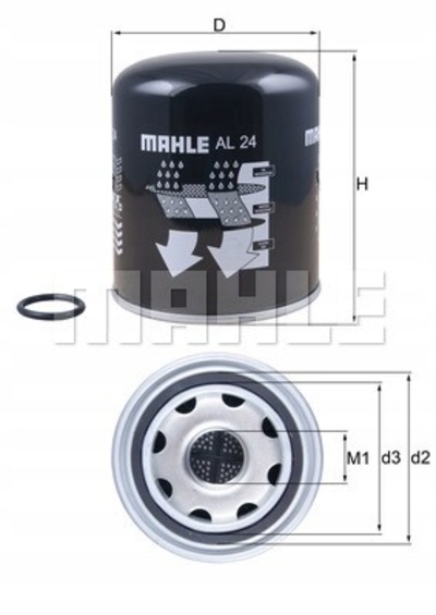 AL24 mahle al 24 вставка осушителя воздушный , установка пневматическая