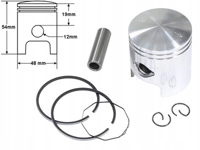 WZMOTO.PLRGM.11717 поршень piaggio typhoon air cool 80cc 48mm pin12 std typhoon