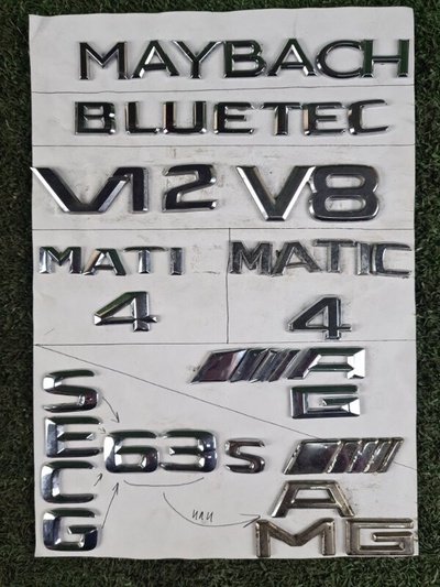 A1668171215 эмблема на багажник Mercedes-Benz, BMW, Toyota M-class, ML-class, A-class, SLR-class, C-class, CLC-class, CLK-class, E-class, CL-class, S-class, SL-class, B-class, R-class, Vito, Viano, B-class, 7-ser