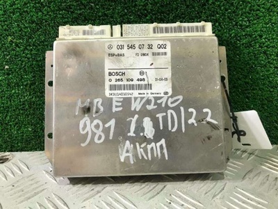 0315450732Q02 Блок ESP Mercedes E W210 2001 031 545 07 32 Q02, 0 265 109 498