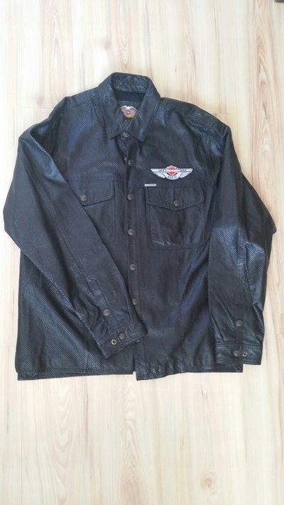 Harley davidson кожаная мужская рубашка разм . м
